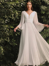 Birthday Party Dress V-Neck Illusion Sleeves Prom Midi Dresses